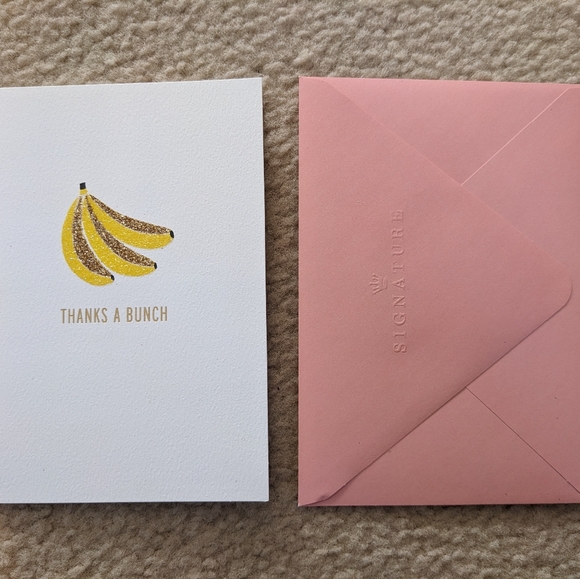 Hallmark Signature Thank You Cards 8pk + Envelopes "Thanks A Bunch" Bananas OPEN - Picture 4 of 6